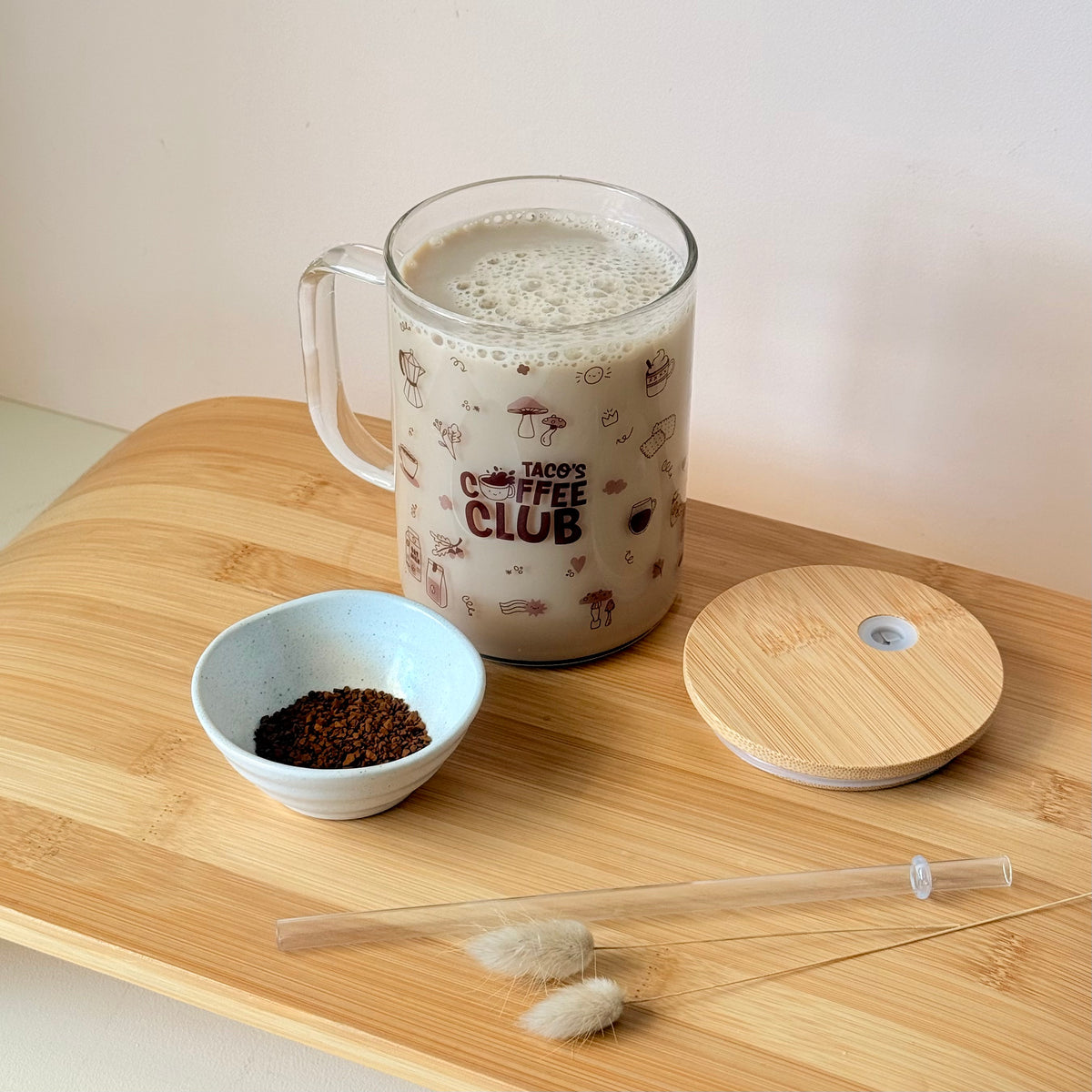 Taco's Coffee Club - Glass Mug