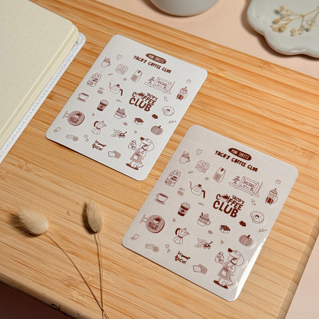 Taco's Coffee Club - Sticker Sheet