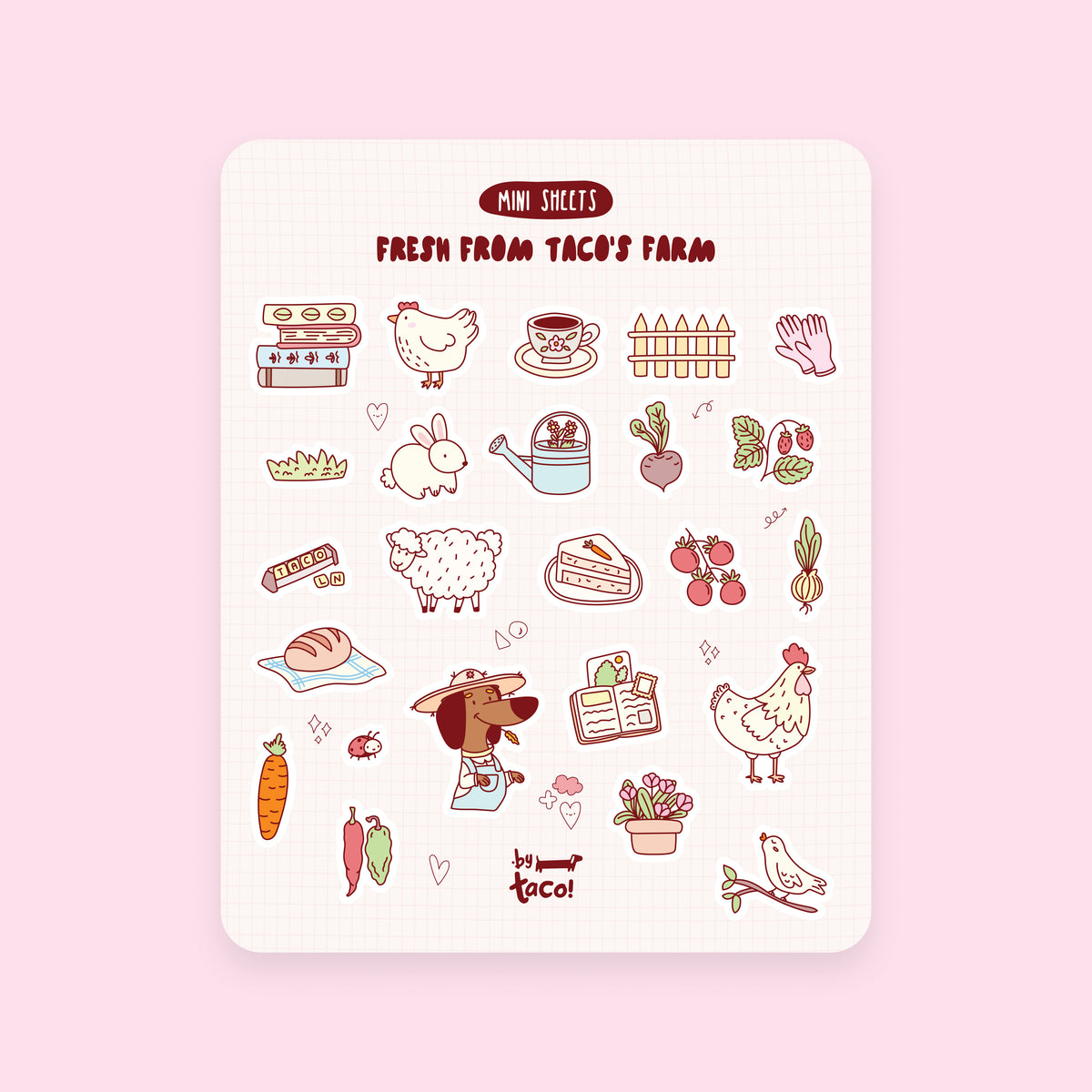 Fresh From Taco's Farm - Sticker Sheet
