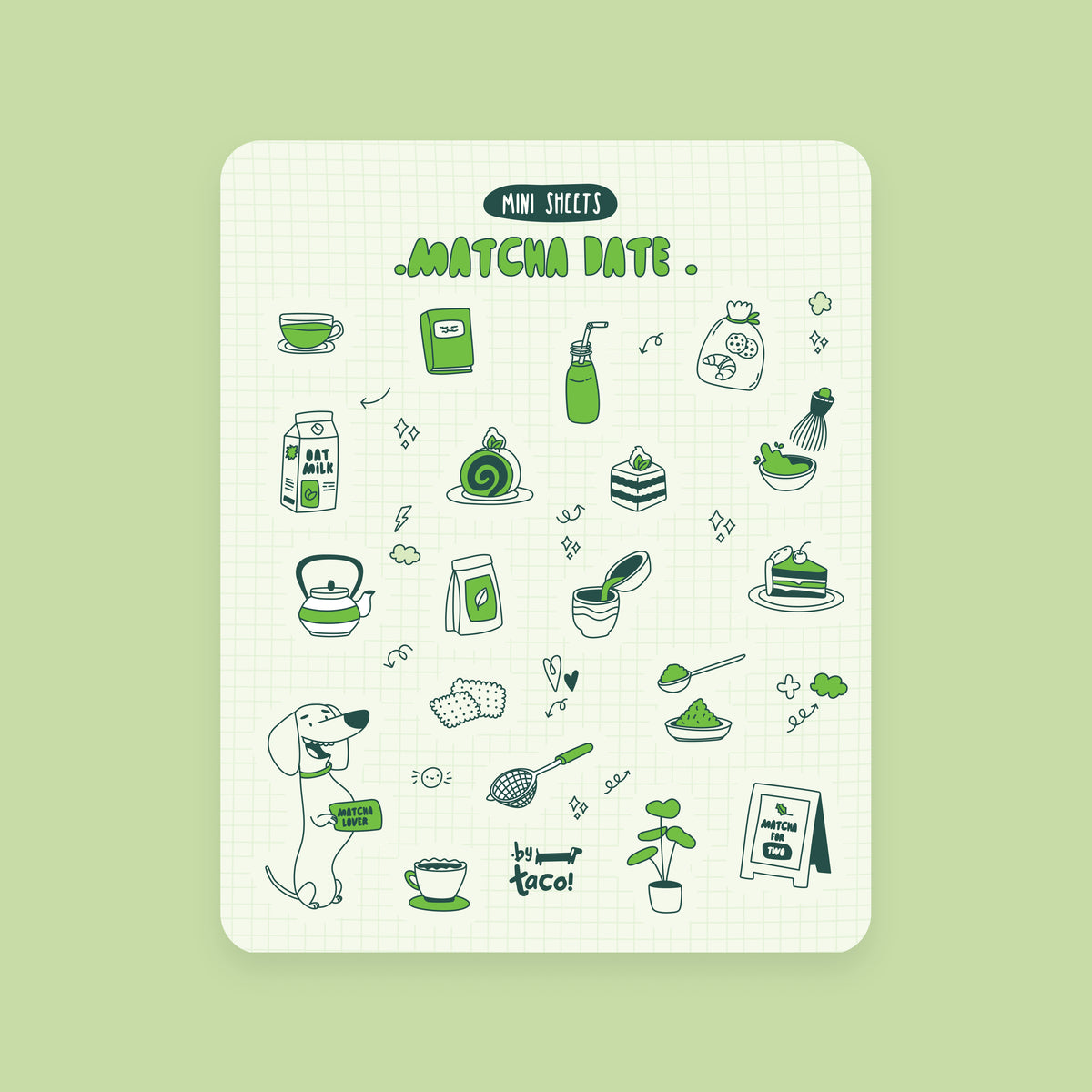 Matcha Date - Sticker Sheet