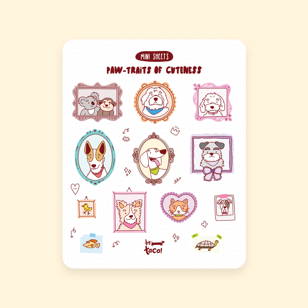 Paw-traits of Cuteness - Sticker Sheet