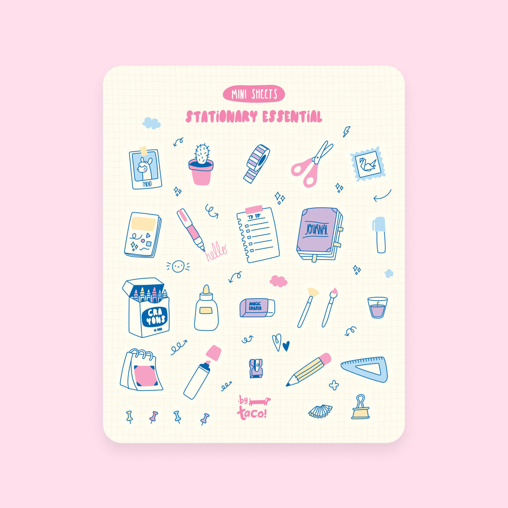 Stationery Essentials - Sticker Sheet